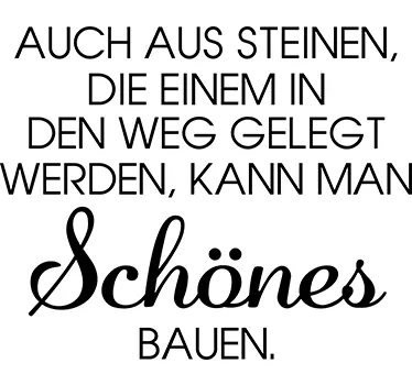 Baue aus Steinen Wandtattoo - TenStickers