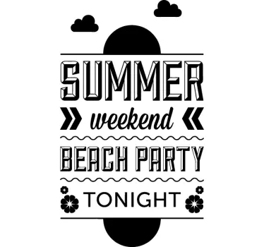 Beach Party Aufkleber - TenStickers