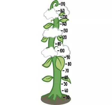 Bohnenstange Messlatte Wandaufkleber - TenStickers