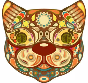 Bunte Katze Sticker - TenStickers