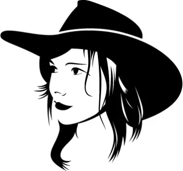 Cowgirl Sticker - TenStickers