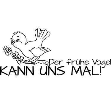 Der frühe Vogel Wandtattoo Sprüche - TenStickers