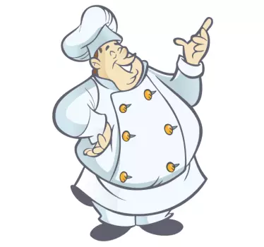 Dicker Chefkoch Aufkleber - TenStickers