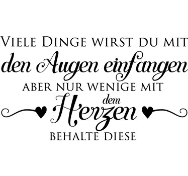Dinge mit dem Herzen einfangen Wandtattoo - TenStickers