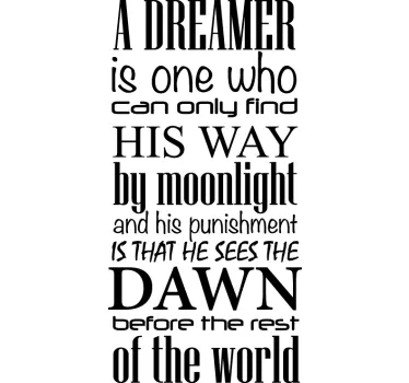 Dreamer Oscar Wilde Aufkleber - TenStickers