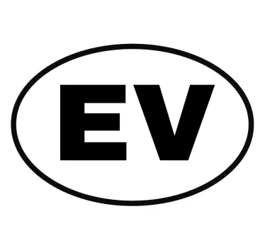 Elektrofahrzeuge Symbol Auto Aufkleber - TenStickers