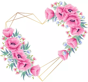 Eukalyptus Blumen Herz Liebe Wandtattoo - TenStickers