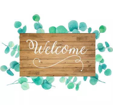 Eukalyptus Text Welcome Wandtattoo - TenStickers