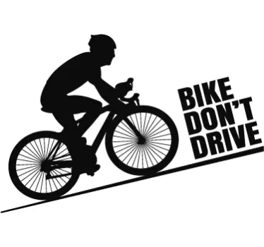 Fahrrad fahren Text Wandtattoo - TenStickers
