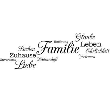 Familie Wandtattoo - TenStickers