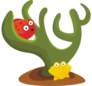 Fisch und Muschel Aufkleber - TenStickers