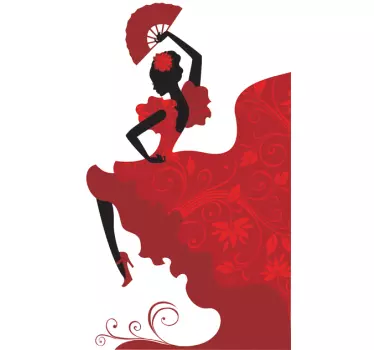 Flamenco Tänzerin Aufkleber - TenStickers
