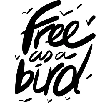 Frei wie ein vogel wandtattoo - TenStickers