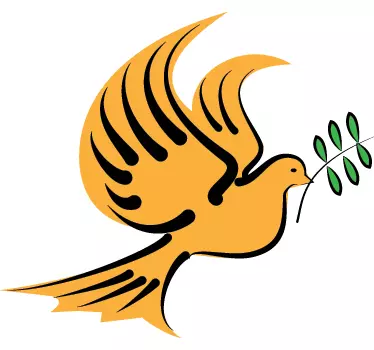 Friedenstaube Zweig Aufkleber - TenStickers