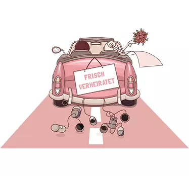 Frisch verheiratet Aufkleber - TenStickers
