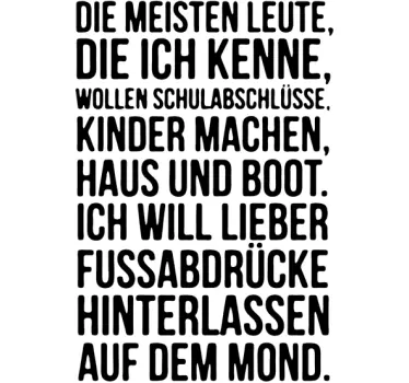 Fußabdrücke auf dem Mond Aufkleber - TenStickers