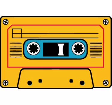 Gelbe Kassette Aufkleber - TenStickers