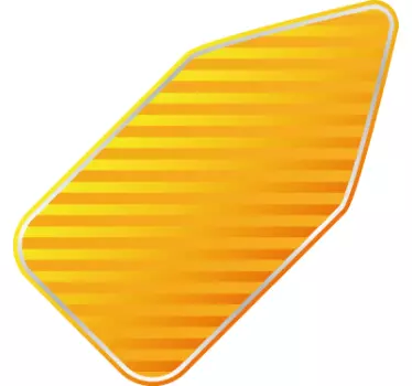 Gelbes Schild mit Streifen Aufkleber - TenStickers