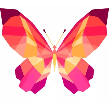 Geometrische schmetterling wohnzimmer Wandtattoo - TenStickers