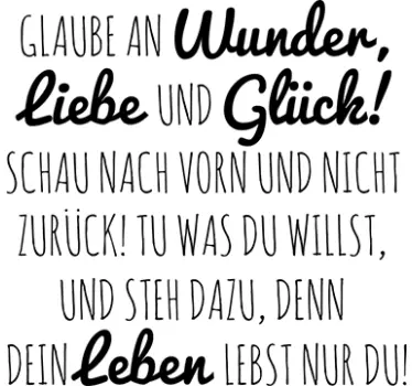 Glaube an Wunder Aufkleber - TenStickers