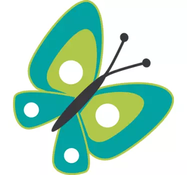 Grüner Schmetterling Aufkleber - TenStickers