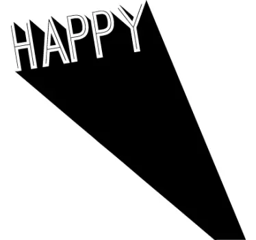 Happy 3D Aufkleber - TenStickers