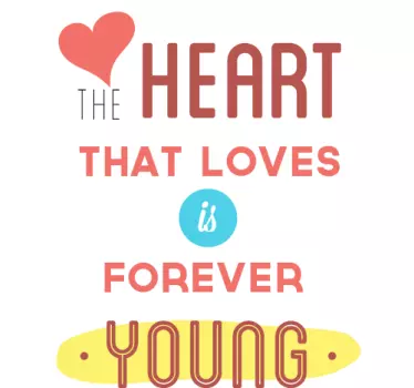 Heart that loves Aufkleber - TenStickers