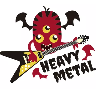 Heavy Metal Monster Wandtattoo - TenStickers