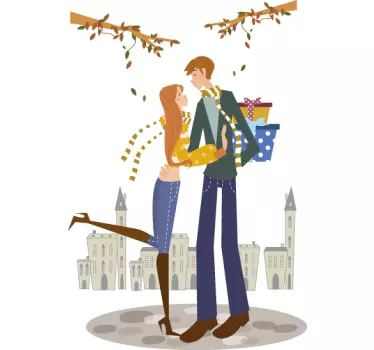 Herbst Paar Sticker - TenStickers