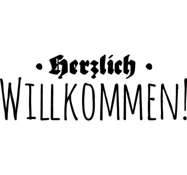 Herzlich Willkommen Sticker - TenStickers