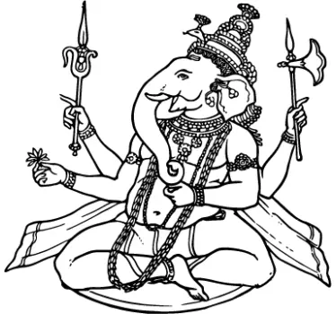 Hindu Elefant Aufkleber - TenStickers