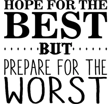 Hope For The Best Sticker - TenStickers