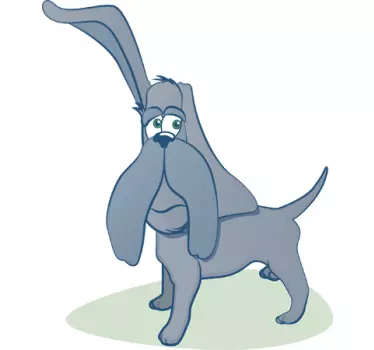 Hörender Hund Aufkleber - TenStickers