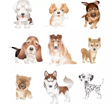 Hunderassen Aufkleber - TenStickers