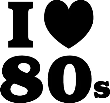 I Love 80s Aufkleber - TenStickers