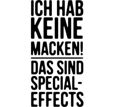 Ich habe keine Macken! Wandtattoo - TenStickers