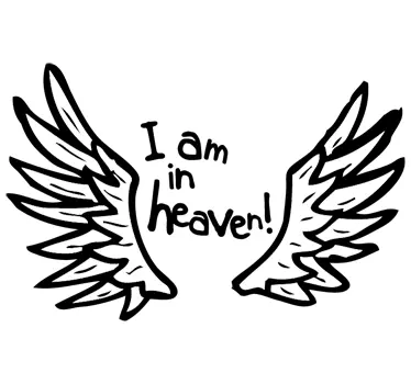 In Heaven Flügel Aufkleber - TenStickers