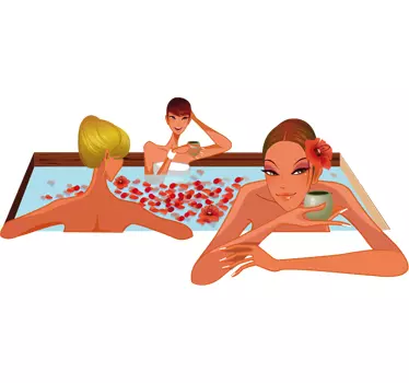 Jacuzzi Damen Aufkleber - TenStickers