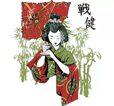 Japanische Frau Aufkleber - TenStickers