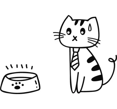 Katze Benzin Illustration Auto Aufkleber - TenStickers
