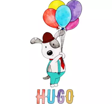 Hund Wandtattoo personalisierbar - TenStickers