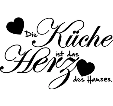 Küche Herz des Hauses Aufkleber - TenStickers