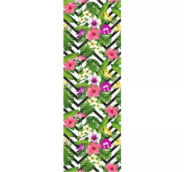 Kühlschrank wandtattoo dschungel blumen - TenStickers