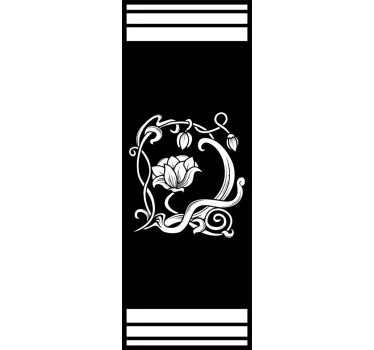 Kunst Blumen Duschwand Aufkleber - TenStickers