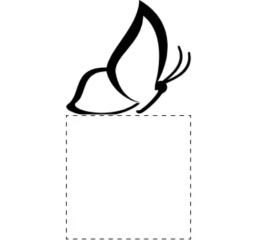 Lichtschalteraufkleber Schmetterling Silhouette - TenStickers