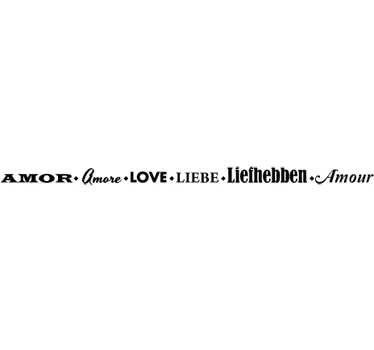 Liebe in verschiedenen Sprachen Aufkleber - TenStickers