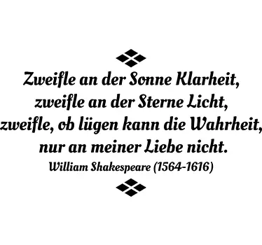 Liebeszitat Shakespeare Aufkleber Shakespeare Zitate - TenStickers