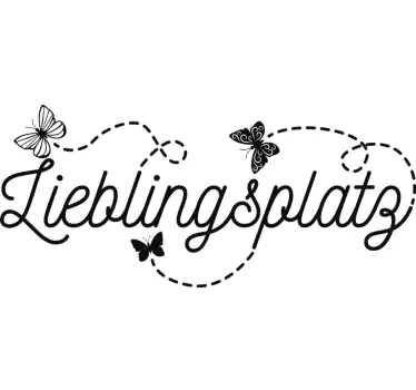 Lieblingsplatz Text Wandtattoo - TenStickers