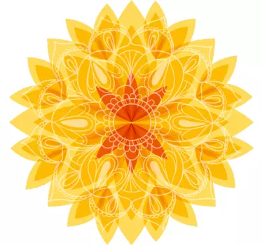 Lotus Mandala Blumen Wandtattoo - TenStickers