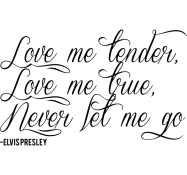 Love Me Tender Songtext Wandtattoo - TenStickers
